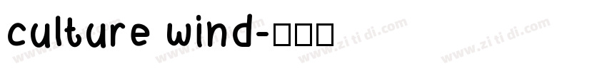 culture wind字体转换